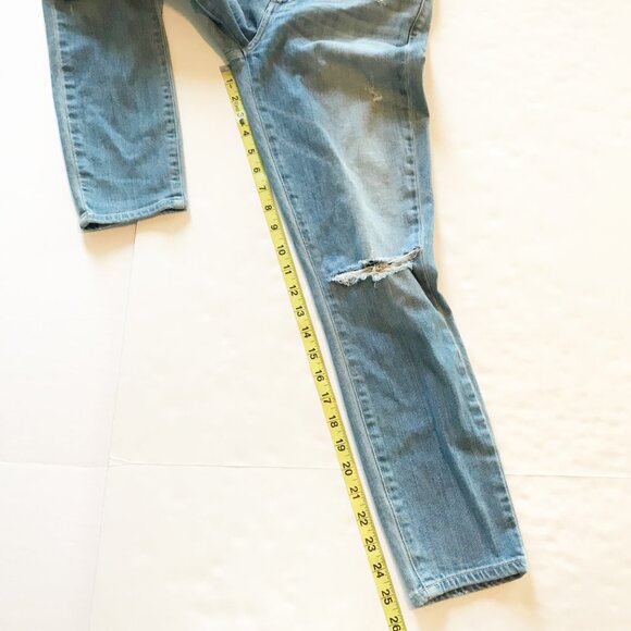 AGOLDE Sophie Crop Jeans Outsider Distressed Skinny Light Wash Womens 25 - Picture 9 of 11